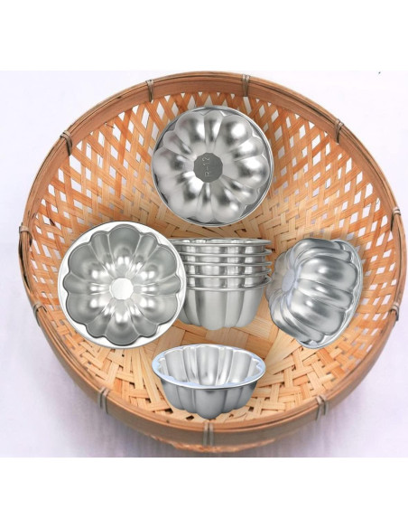 Moldes para Cupcake Weilan 6 Piezas Aluminio Antiadherente