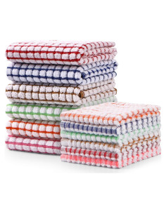 Juego de Toallas de Cocina AOTBAT 12 Piezas Algodón Multicolor