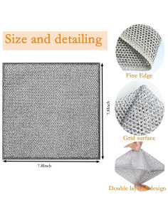 10 Paños de Limpieza Doble Capa XINGJIEYUN 20x20 cm 2