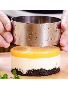 Molde Redondo HULISEN Acero Inoxidable 7,62 cm 5 Piezas 2