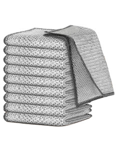 10 Paños de Alambre de Acero HIGHFINE Antirayaduras 21x20 cm