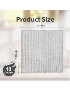 10 Paños de Alambre de Acero HIGHFINE Antirayaduras 21x20 cm 2