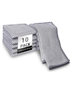Paquete de 10 estropajos de acero inoxidable PIPUHA
