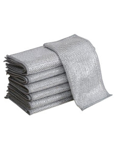 Paquete de 10 Paños de Acero Inoxidable Genérico 20x20cm