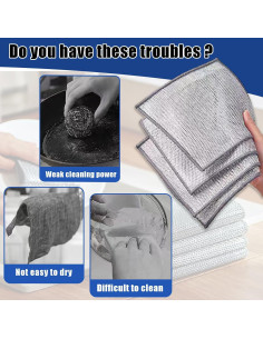 Trapos de Lavado de Platos I-sper 5 Pcs + 2 Guantes 2