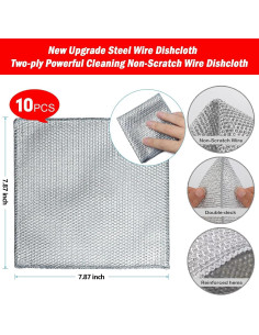 Trapo de Lavado de Platos UpinFun 20x20 cm + Guantes 2 Pcs 2