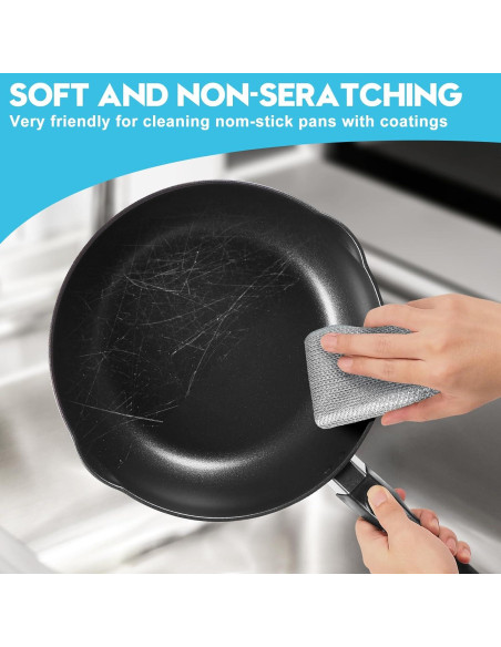 10 Paños de Alambre Sin Rayones VMKBL 20x20 cm Multiusos