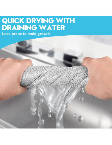 10 Paños de Alambre Sin Rayones VMKBL 20x20 cm Multiusos