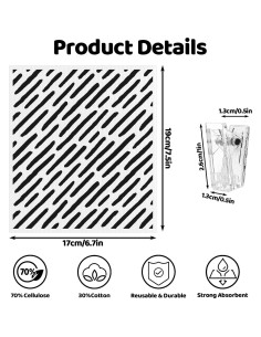 Paquete de 6 paños de cocina Needbrock geométricos 19x17 cm 2