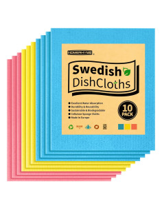 Paños de Cocina Reutilizables HOMERHYME 10 Piezas Multicolor