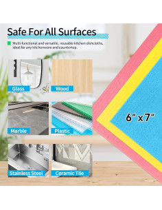 Paños de Cocina Reutilizables HOMERHYME 10 Piezas Multicolor 2