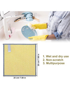 Trapos de Lavado de Platos Hipruict 10 Piezas Multifuncionales 2