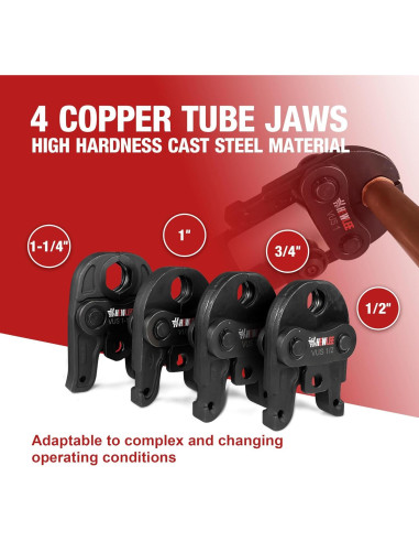 Crimpadora de Cobre HHEWLEE HZT-50B 4 Mandíbulas 42KN