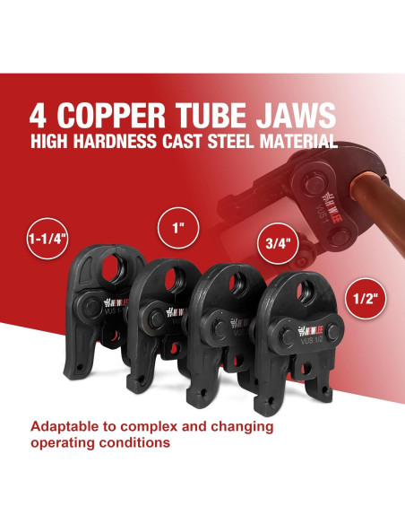 Crimpadora de Cobre HHEWLEE HZT-50B 4 Mandíbulas 42KN