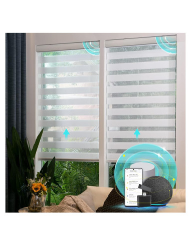 Persianas Motorizadas Zebra Citolen 73,66x182,88 cm Blanco