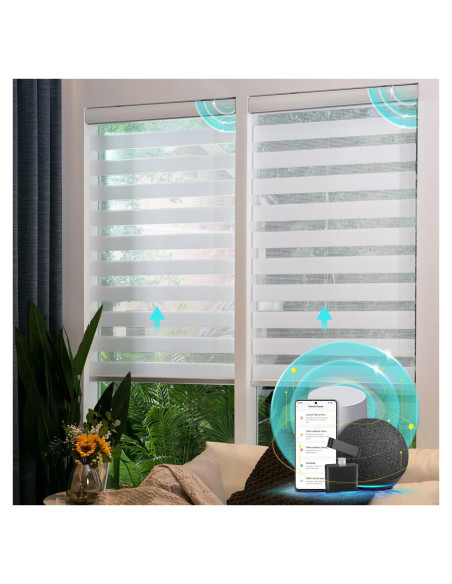 Persianas Motorizadas Zebra Citolen 73,66x182,88 cm Blanco