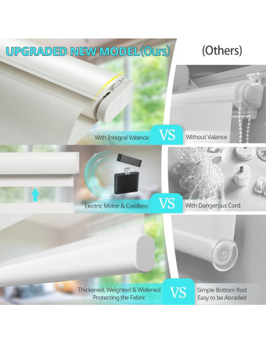 Persianas Motorizadas Zebra Citolen 73,66x182,88 cm Blanco