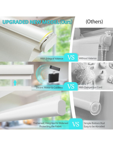 Persianas Motorizadas Zebra Citolen 73,66x182,88 cm Blanco