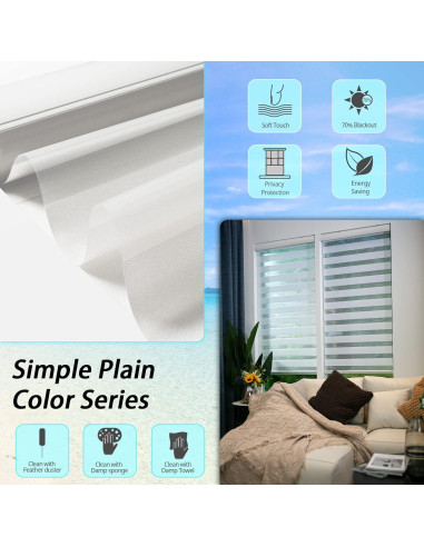 Persianas Motorizadas Zebra Citolen 73,66x182,88 cm Blanco