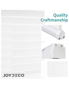 Persianas Zebra Sin Cable Joydeco 89x190 cm Blanco 2