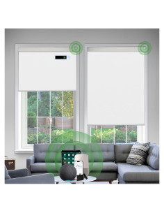 Persianas motorizadas DONGFXK 34.25x72 cm blancas