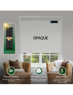 Persianas motorizadas DONGFXK 34.25x72 cm blancas 2