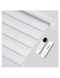 Persianas Eléctricas Zebra Youngoo 90% Oscurecimiento Blanco