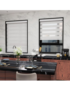 Persianas Eléctricas Zebra Youngoo 90% Oscurecimiento Blanco 2