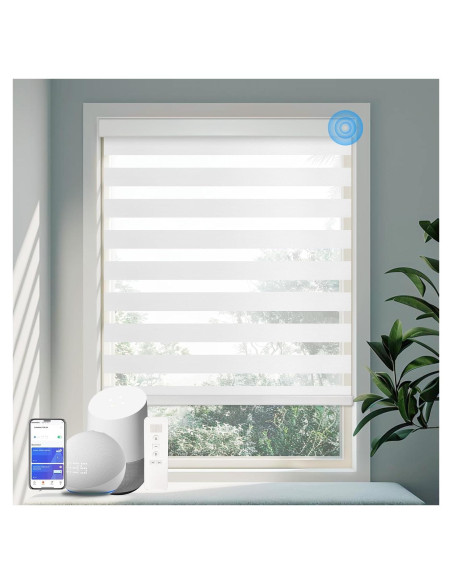 Persianas Zebra Motorizadas COOLWINDS 76,2x182,9 cm Blancas