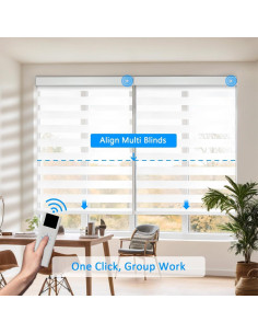 Persianas Zebra Motorizadas COOLWINDS 76,2x182,9 cm Blancas 2