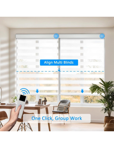 Persianas Zebra Motorizadas COOLWINDS 76,2x182,9 cm Blancas