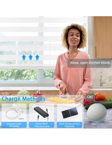 Persianas Zebra Motorizadas COOLWINDS 76,2x182,9 cm Blancas