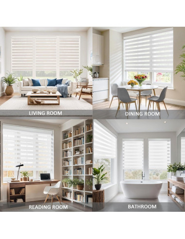 Persianas Zebra Motorizadas COOLWINDS 76,2x182,9 cm Blancas