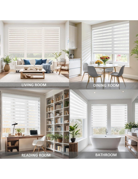 Persianas Zebra Motorizadas COOLWINDS 76,2x182,9 cm Blancas