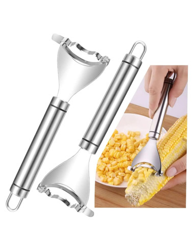 Pelador de Maíz Ergonómico Acero Inoxidable CANIPHA 2 Pcs