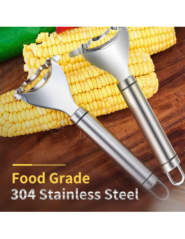 Pelador de Maíz Ergonómico Acero Inoxidable CANIPHA 2 Pcs