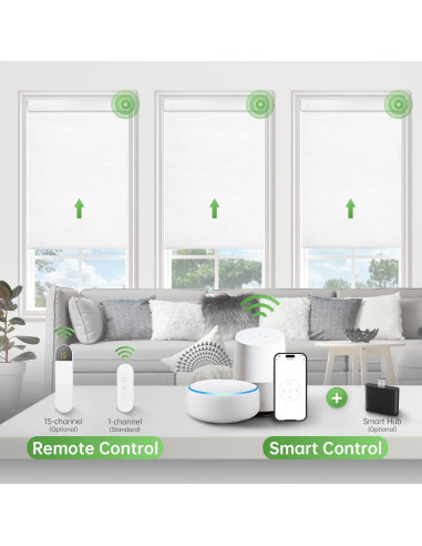 Persianas Motorizadas MUSCLEAREA 35x182,88cm Control Remoto