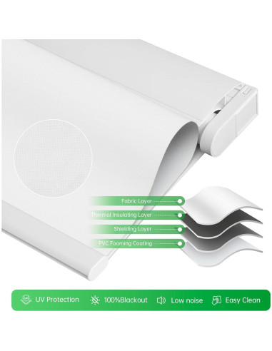 Persianas Motorizadas MUSCLEAREA 35x182,88cm Control Remoto