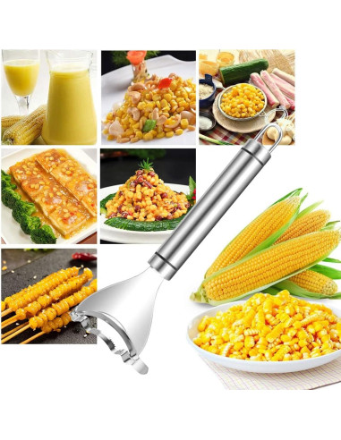 Pelador de Maíz Ergonómico Acero Inoxidable CANIPHA 2 Pcs