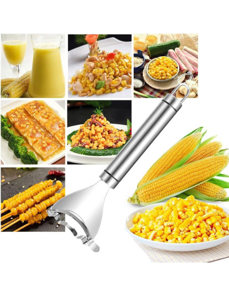 Pelador de Maíz Ergonómico Acero Inoxidable CANIPHA 2 Pcs
