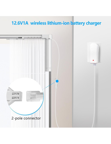 Cargador 12.6V 1A DZQPPC para Motores de Persiana Eléctrica