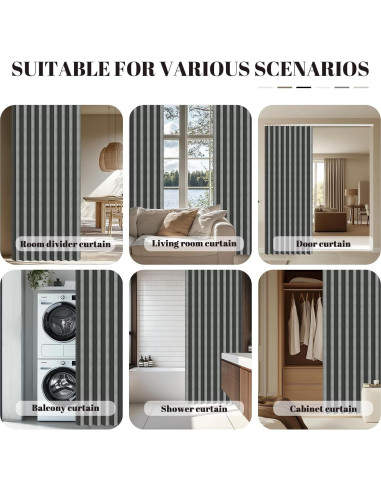 Puerta Acordeón AJAZZ Plegable Blackout 44x203 cm Gris