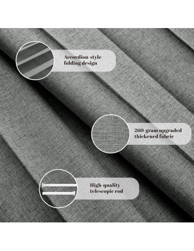 Puerta Acordeón AJAZZ Plegable Blackout 44x203 cm Gris