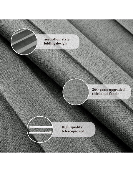 Puerta Acordeón AJAZZ Plegable Blackout 44x203 cm Gris