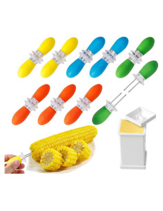18 Soportes de Mazorcas de Maíz AUGSUN Acero Inoxidable