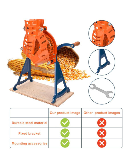 Desgranador de Maíz Manual Ikare con Soporte y Herramientas