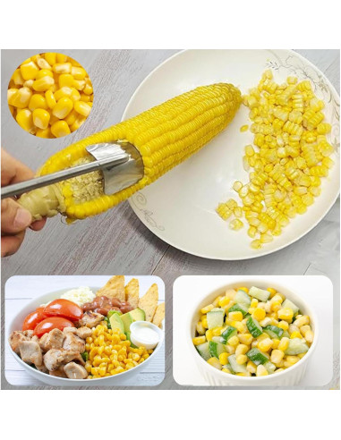 ZKSM Desgranador de Mazorcas de Maíz Acero Inoxidable 2PCS