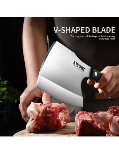 Cuchillo de Carnicería Kitory K5S 16cm Acero Inoxidable Pakkawood