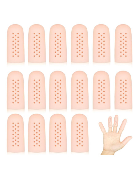 16 Fundas de Gel para Dedos HINGTAI Transpirables 4.3cm
