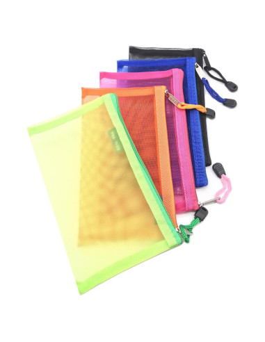Paquete de 5 Bolsas Cosméticas de Nylon Outman 19x11 cm